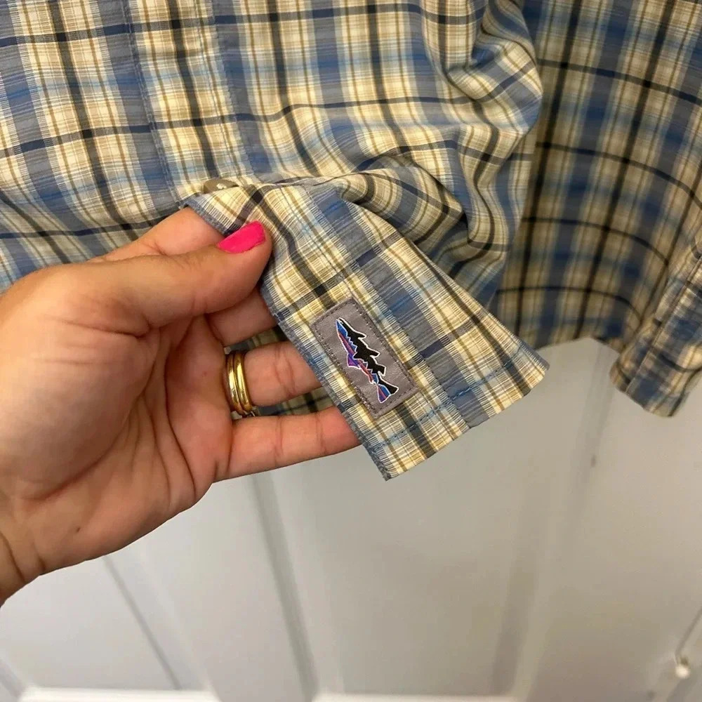 ! PATAGONIA - Zip Chest Pockets - Plaid Fishing Hiking Mens XL Shirt - Picture 4 of 6